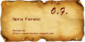 Opra Ferenc névjegykártya